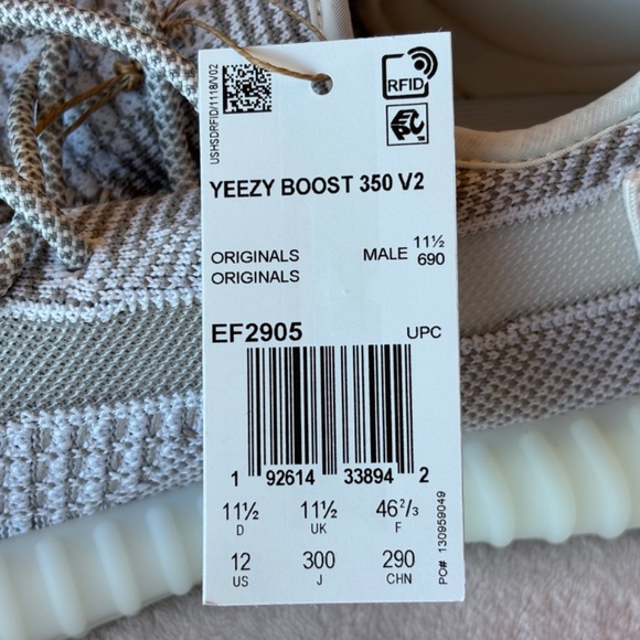 Adidas YEEZY BOOST 350 V2 in Static EF2905 ------------ SIZE 12M! main image 4
